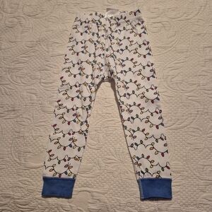Hanna Andersson pajama size 90 or 3 white with holiday light print VGUC